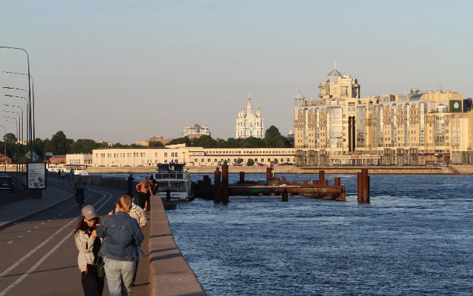 Evening waterfront walk