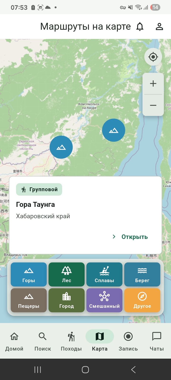 Карта маршрутов в Тордоки